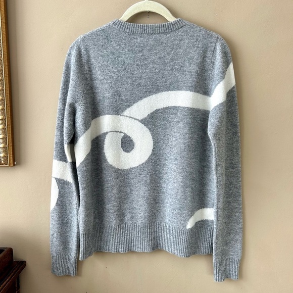 REPEAT 100% Cashmere Silver Edition Intarsia Sweater in Grey Knot Size XS - Picture 4 of 9